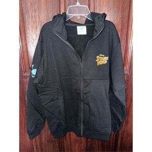 Disney Strange World‎ Women's Black Embroidered Full Zip Hoodie Size L